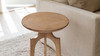 Carmel 22" Round Reclaimed Pine Wood Side Table, Antique Natural Brown
