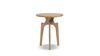Carmel 22" Round Reclaimed Pine Wood Side Table, Antique Natural Brown