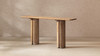 Sonoma 72" Reclaimed Pine Wood Split-Pillar Console Table, Rustic Greige Brown