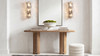 Sonoma 72" Reclaimed Pine Wood Split-Pillar Console Table, Rustic Greige Brown