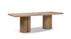 Sonoma 95" Reclaimed Pine Wood Split-Pillar Dining Table 8-Seater, Rustic Greige Brown