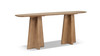 Clarence 72" Reclaimed Pine Wood Sculptural Console Table, Antique Natural Brown