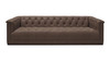 Westbridge 83.5" Modern Chesterfield Top-Grain Leather Sofa with Tufted Back and Wood Base