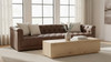 Westbridge 83.5" Modern Chesterfield Top-Grain Leather Sofa with Tufted Back and Wood Base