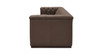 Westbridge 83.5" Modern Chesterfield Top-Grain Leather Sofa with Tufted Back and Wood Base