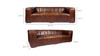 Benson 95" Modern Industrial Channel-Stitched Top-Grain Leather Tuxedo Sofa in Distressed Chestnut Brown
