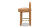 Penny Round Arched Fully Upholstered Counter Stool, Set of 2, Golden Rust Orange