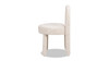 Penny Round Arched Fully Upholstered Dining Side Chair, Set of 2, Travertine Beige