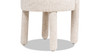 Penny Round Arched Fully Upholstered Dining Side Chair, Set of 2, Travertine Beige
