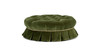 Roquefort 24.5" Round Tufted Performance Velvet Pet Bed with Box-Pleated Skirt, Olive Green