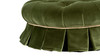Roquefort 24.5" Round Tufted Performance Velvet Pet Bed with Box-Pleated Skirt, Olive Green