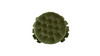Roquefort 24.5" Round Tufted Performance Velvet Pet Bed with Box-Pleated Skirt, Olive Green