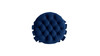 Roquefort 24.5" Round Tufted Velvet Pet Bed with Box-Pleated Skirt, Navy Blue