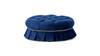 Roquefort 24.5" Round Tufted Velvet Pet Bed with Box-Pleated Skirt, Navy Blue