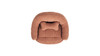 Louie 30.5" Modern Dog Sofa Bed with Bone Pillow, Medium, Spice Orange