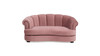 Halle 35.5" Rolled-Arm Dog Bed with Channel-Tufted Back, Medium, Ash Rose Pink