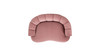Halle 35.5" Rolled-Arm Dog Bed with Channel-Tufted Back, Medium, Ash Rose Pink