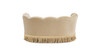 Clara 34.5" Scalloped Pet Sofa Bed, Medium, Fawn Brown