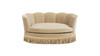 Clara 34.5" Scalloped Pet Sofa Bed, Medium, Fawn Brown