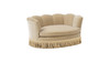 Clara 34.5" Scalloped Pet Sofa Bed, Medium, Fawn Brown