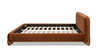 Alpine Puffy Modern Platform Bed, King, Burnt Orange