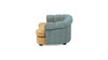 Halle 35.5" Rolled-Arm Dog Bed with Channel-Tufted Back, Medium, Leopard Chenille & Gold Velvet