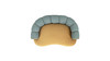 Halle 35.5" Rolled-Arm Dog Bed with Channel-Tufted Back, Medium, Leopard Chenille & Gold Velvet