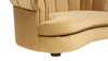 Halle 35.5" Rolled-Arm Dog Bed with Channel-Tufted Back, Medium, Gold