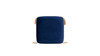 Arabella 19.5" Squared Upholstered Ottoman with Bullion Fringe, Navy Blue
