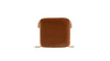 Arabella 19.5" Squared Upholstered Ottoman with Bullion Fringe, Burnt Orange