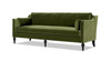 Josephine 84.5" Modern Sofa with Bench Seat & Bolster Pillows, Olive Green