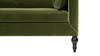 Josephine 84.5" Modern Sofa with Bench Seat & Bolster Pillows, Olive Green