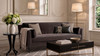 Josephine 84.5" Modern Sofa with Bench Seat & Bolster Pillows, Deep Brown
