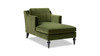 Josephine 60" Upholstered Chaise Lounge, Olive Green
