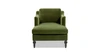 Josephine 60" Upholstered Chaise Lounge, Olive Green