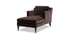 Josephine 60" Upholstered Chaise Lounge, Deep Brown