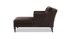 Josephine 60" Upholstered Chaise Lounge, Deep Brown