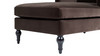 Josephine 60" Upholstered Chaise Lounge, Deep Brown