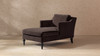 Josephine 60" Upholstered Chaise Lounge, Deep Brown