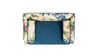 Paloma 35.5" Dog Sofa Bed, Medium, Satin Teal Blue & Floral