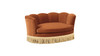 Clara 34.5" Scalloped Pet Sofa Bed, Medium, Burnt Orange