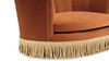 Clara 34.5" Scalloped Pet Sofa Bed, Medium, Burnt Orange