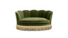Clara 34.5" Scalloped Pet Sofa Bed, Medium, Olive Green
