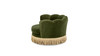 Clara 34.5" Scalloped Pet Sofa Bed, Medium, Olive Green
