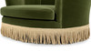 Clara 34.5" Scalloped Pet Sofa Bed, Medium, Olive Green