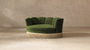 Clara 34.5" Scalloped Pet Sofa Bed, Medium, Olive Green
