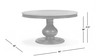 Winslow 60" Round Reclaimed Pine Pedestal Dining Table, Antique Natural Brown & Distressed Black