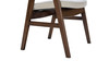 Hayes Mid-Century Reclaimed Pine Dining Arm Chair with Sculpted Wood Back, Soft Flax Light Beige Chenille