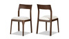 Bryson Reclaimed Pine Wood Dining Chairs, Set of 2, Soft Flax Light Beige Chenille