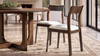 Bryson Reclaimed Pine Wood Dining Chairs, Set of 2, Soft Flax Light Beige Chenille